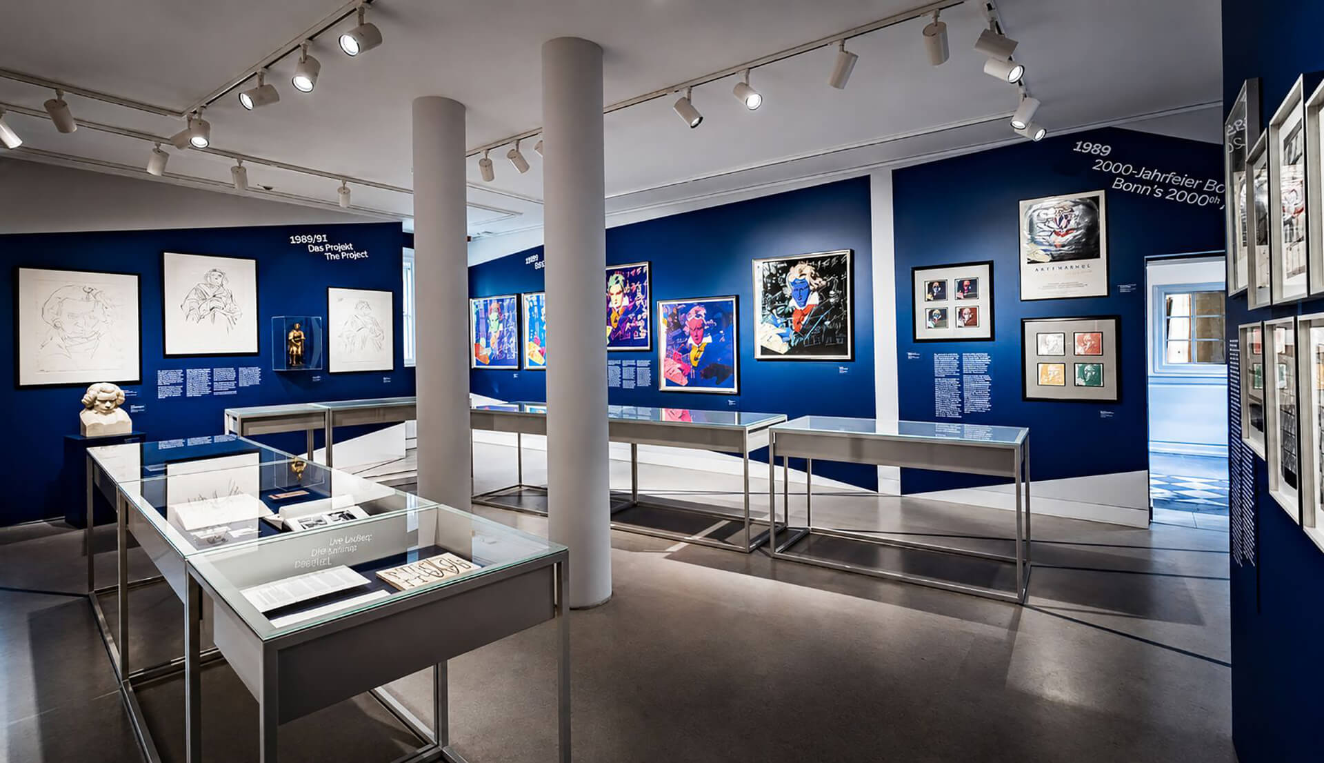 Ausstellungsansicht der Sonderausstellung „Beethoven by Warhol“ im Beethoven-Haus Bonn