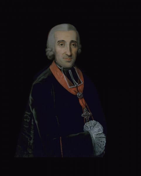 JOSEPH ENGELBERT MARTELEUX (ca. 1756–1794): MAXIMILIAN FRIEDRICH, COUNT KÖNIGSEGG-ROTHENFELS (1708–1784) AS ARCHBISHOP AND ELECTOR OF COLOGNE, ca. 1780. OIL PORTRAIT (PERMANENT LOAN, STADTMUSEUM BONN))