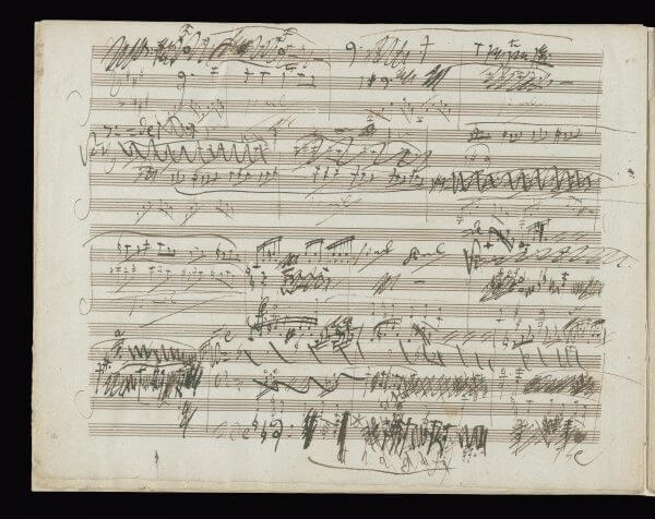 SONATA IN A MAJOR FOR PIANO AND CELLO, OP. 69, MOVEMENT 1, AUTOGRAPH, PAGE 8 (1808)