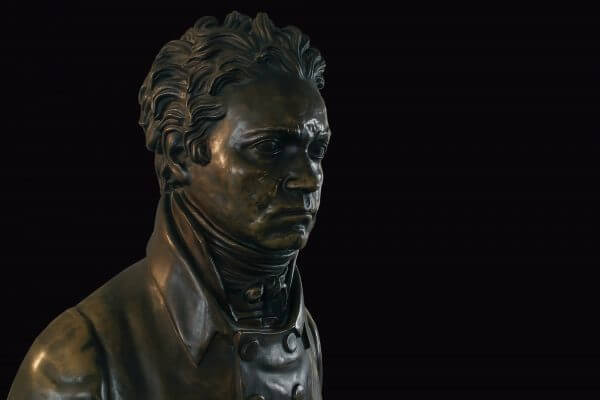 FRANZ KLEIN (1779–1840), BUST OF BEETHOVEN, 1812, RECAST BY H. LEIDEL (1890)