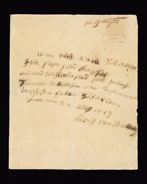 BEETHOVEN’S FINAL WILL AND TESTAMENT OF 23 MARCH 1827